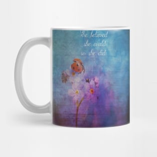 She Believed She Could So She Did Neck Gator Floral Ladybug Mug